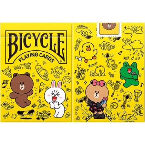 Bicycle Line Friends "Play Doodle" Playing Cards Cute Cartoon Deck USPCC Collectable Poker Magic Card Games Magic Tricks Props