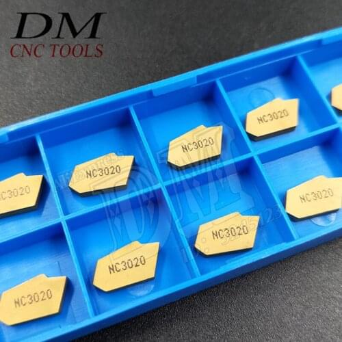 10pc SP300 NC3020 Single-head Grooving Blade Tungsten Carbide Insert Metal Lathe Machine Turning Tool For Machining Steel Parts