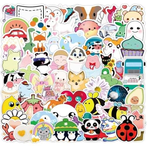100Pcs/lot Cartoon Cute Animals Sticker Lovely Anmial sticker Waterproof No-duplicate Notebook Bottle Car Decal Dropshipping