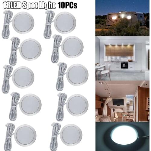 18 LED Caravan Boat RV Camper Lights Under Cabinet Light Car Interior Spot Light Dome Ceiling Wall Lamp for Kitchen Showcase
