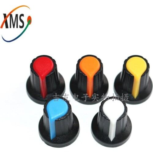 20PCS WH148 potentiometer knob cap Yellow Orange Blue White Red 15X17mm AG2 knob