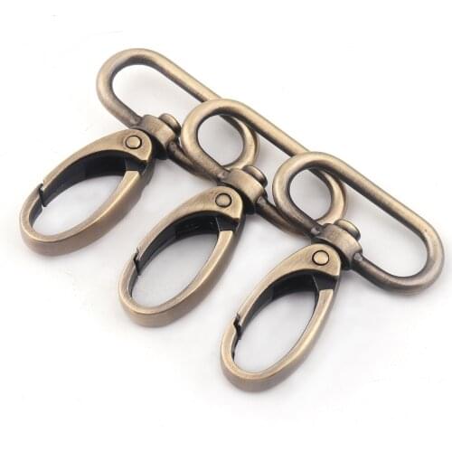 4pcs Metal retro swivel clasp lobster clasp clip hook hook ring lanyard craft bag parts selection outdoor DIY bag jewelry