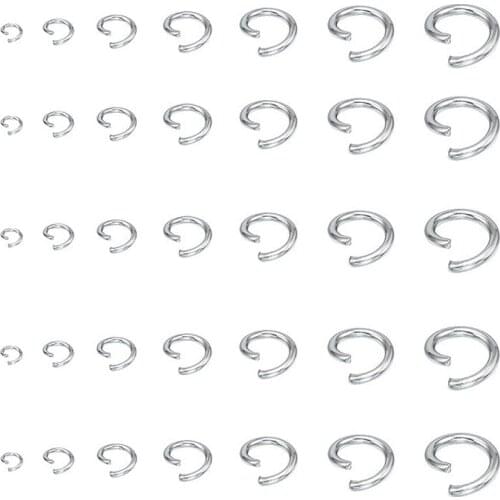 500Pcs Stainless Steel Open Jump Rings For DIY Jewelry Making Necklace Bracelet Findings Connector