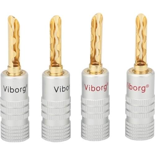 24K Gold Plated Nakamichi BFA Banana Plug Connector 14pieces per lot