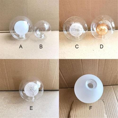 G9 Glass Shade D8/10/12/15/20cm Globe 2cm Fitter Opening Replacement Lampshade for Lusture Pendant Light,Clear White Accessory