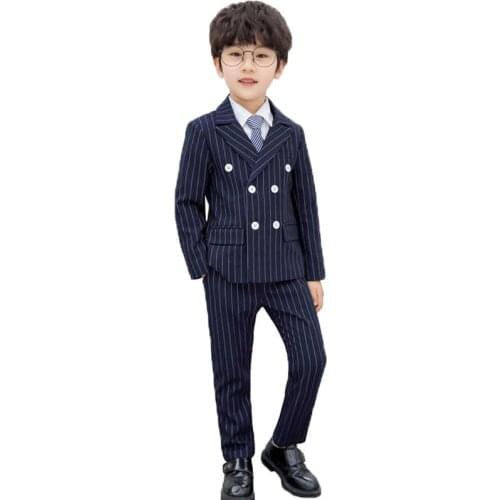 Boys Blazer + Pants 2PCS Formal Suit School Kids Weddings Party Tuxedos Prince Boys Gentlemen Birthday Dress Costume
