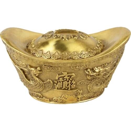 A large copper gold ornaments Home Furnishing Feng Shui Lucky Dragon gold enrichment piggy bank decoration