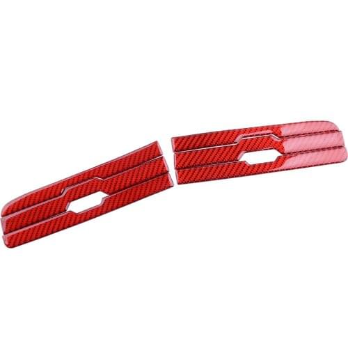 6Pcs/Set Car Central Console Dashboard Air Vent Outlet Panel Cover Trim Carbon Fiber Red Fit For Chevrolet Camaro 2010 2011-2015