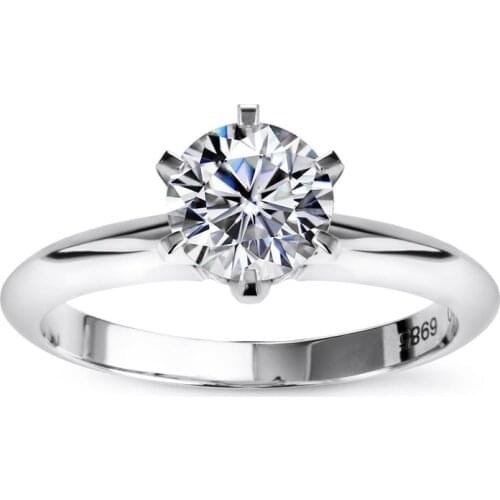 CVD HPHT Lab Growm Diamond Ring 18K Gold Jewelry Engament Wedding MS-058