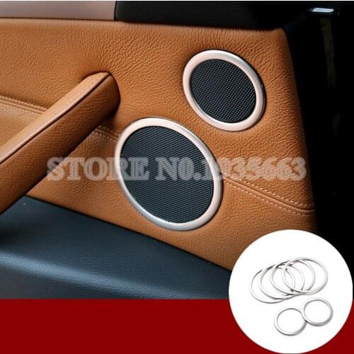 For BMW X6 E71 Interior Car Door Speaker Decorative Cover Trim 2009-2014 6pcs Car Accessories Interior Car Decor Car Trim