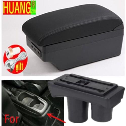 For Peugeot 301 Armrest For Citroen c-elysee Car Armrest box 2014 2015 2016 Retrofit parts Interior Storage box 3USB LED