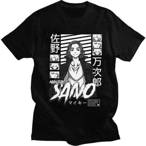 Male Tokyo Revengers T Shirt Short Sleeves Cotton Tshirt Stylish T-shirt Designer Anime Manga Manjiro Sano Mikey Tee Tops