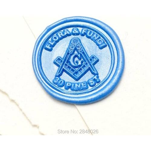 Custom name with Masonic Wax Seal Stamp, Wax Seal Stamp Kit,wedding invitation seals,wedding gift,personalised wood wax stamp