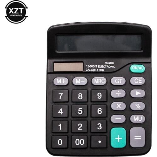 12 Digit Large Screen Calculator Financial Accounting Use for Solar Battery Dual Power Office Home Desktop Stationery