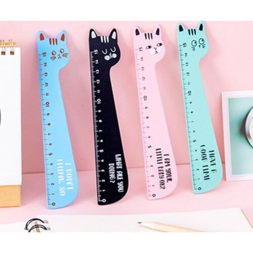 Cat Ruler Kawaii Accessories Cute Ruler Novelty Stationery Patchwork Ruler Cartoon Cute Set of Drafting Rules School Supplies