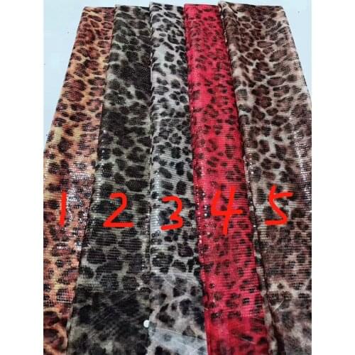 Beautiful Leopard pattern YG-614 special 5 yards/pcs embroidered African french lace net tulle fabric