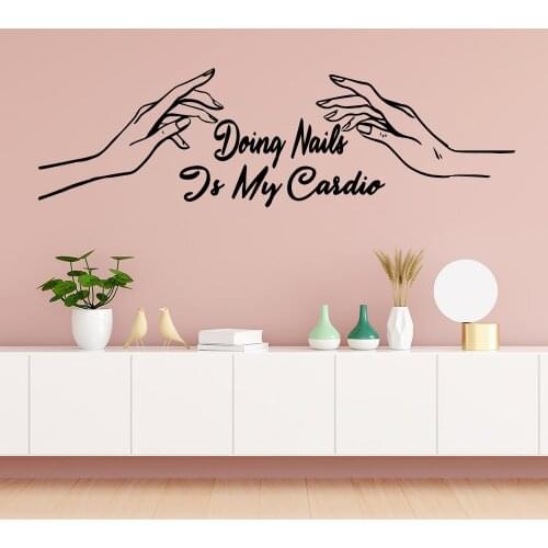 Beauty nail salon Wall Stickers Modern Fashion Wall Sticker For Living Room Bedroom Sticker Mural