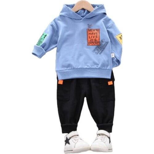Spring Autumn Fashion Baby Girls Clothes Set Children Boys Cotton Hoodies Pants 2Pcs/sets Toddler Casual Costume Kids Tracksuits