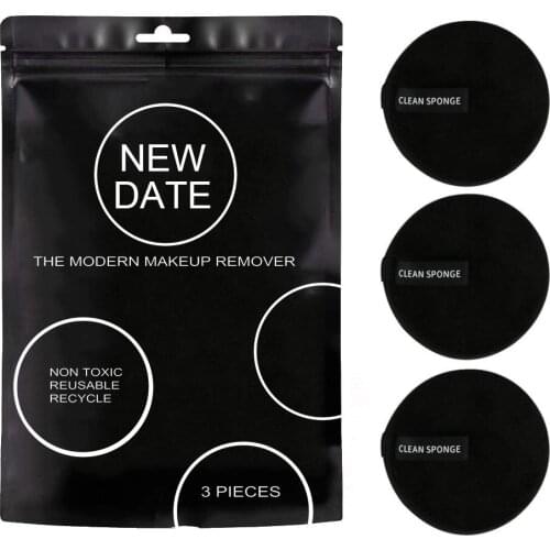 Lazy Water Clean Washable Reusable Make Up Removal Sponge Microfiber Face Cleansing Makeup Remover Pads