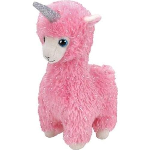 New 15cm Ty Big Eyes Beanie Plush Animal Doll Pink Unicorn Alpaca Collectible Toy Boy And Girl Christmas Birthday Gifts