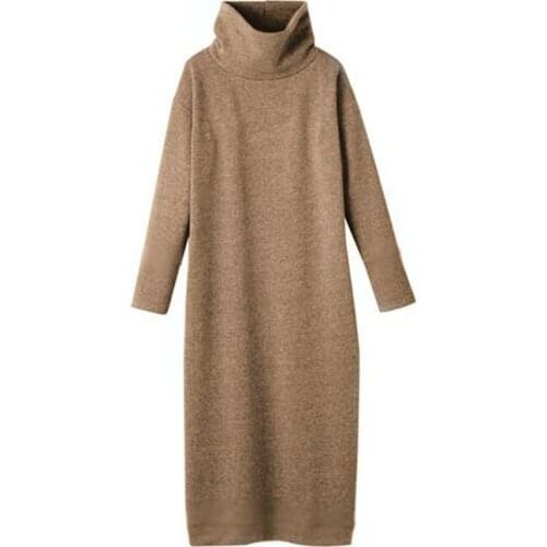 New 2020 women Winter Autumn dress,Thickening Thermal warm dress,long sleeve long dresses, plus size 5XL 6XL vestido de festa