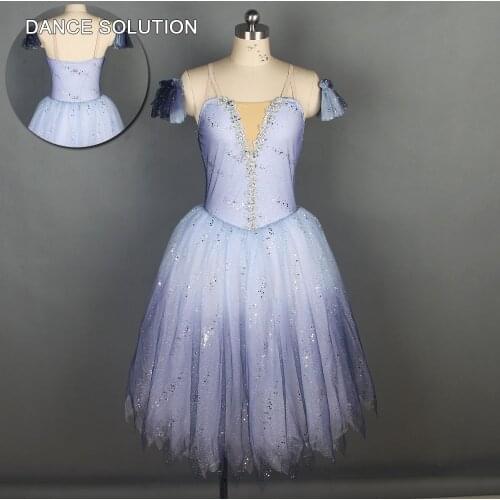 New Arrival of Sparkling Romantic Tutu Dress Adult Girls Long Length Ballet Dance Tutu Performance Stage Costumes 19507