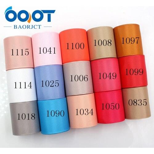 OOOT BAORJCT 181018-L50mm-6,50mm 10yards Solid Color Ribbons Thermal transfer Printed grosgrain,DIY Clothing handmade materials