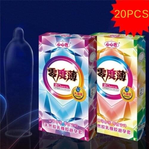 20Pcs/lot Wholesale Natural Ultra-thin Condom Latex Rubber Love For Men Stimulate Vaginal Massage