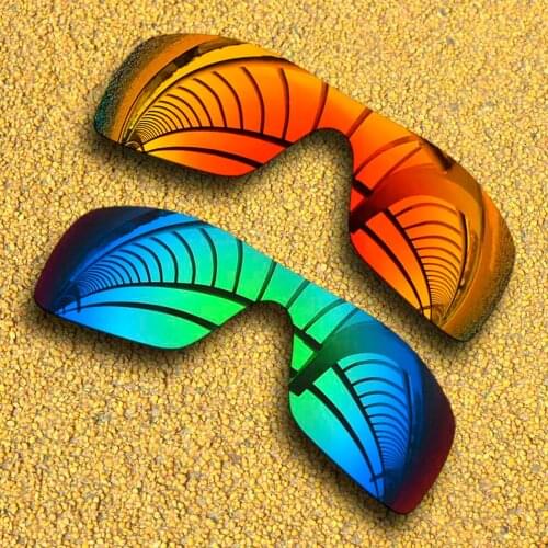 Orange Red&Green Polarized Replacement Lenses for-Batwolf Frame 100% UVA & UVB Anti-Scratch Anti-Reflective