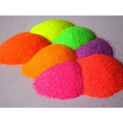 008" neon color solvent resistant glitter mix 7 colors