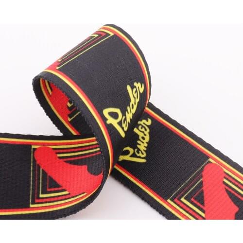 Nylon Webbing Ribbon Strap 3yards 2"(50mm) Red Stripe Lanyard Soft Ribbon Belt Strap for bag /purse webbing ribbon Luggage Leash
