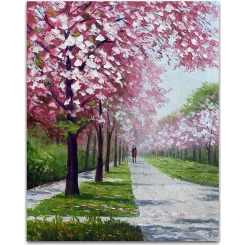 Hand painted oil painting high quality wall landscape art painting pictures for living room DM-15101112