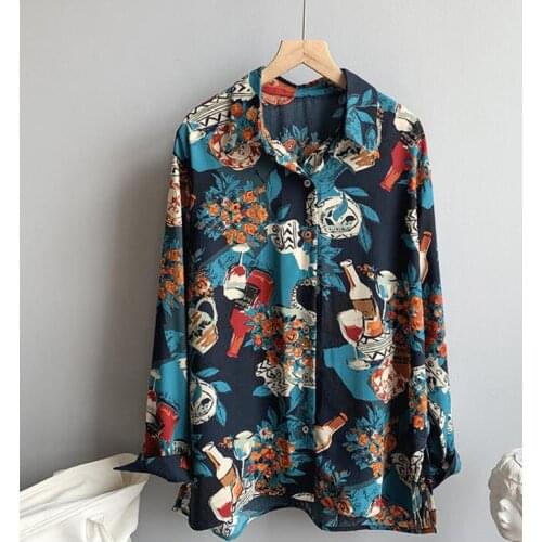 Womens Casual V-neck Printed Shirt Blouse Tops Half Sleeve Shirt