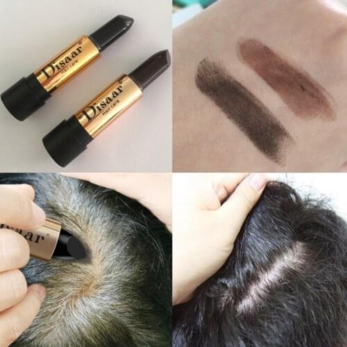 1pcs Black Brown Cover White Hair One-off Hair Color Pen Temporary Lipstick Pen Mild Makeup DIY Styling Hair Dye Cream