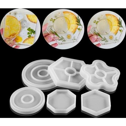 1pcs Coaster Silicone Mold Drink Cup Crystal Coaster Mold For DIY Resin UV Crystal Epoxy Crafts Crystal Jewelry Making Tools