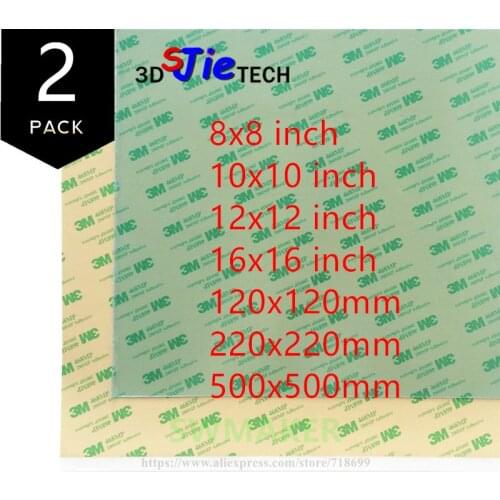 2pcs 100/120/150mm/200mm/220mm/235mm/10''/12''/16''/500mm PEI Sheet 468MP Adhesive Tape 3D Printer Build Surface Polyetherimide