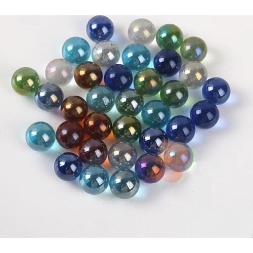 20PCS Glass Marbles Balls Clear 16mm Pinball Machine Charms Home Fish Tank Decor Vase Aquarium Toys for Kids