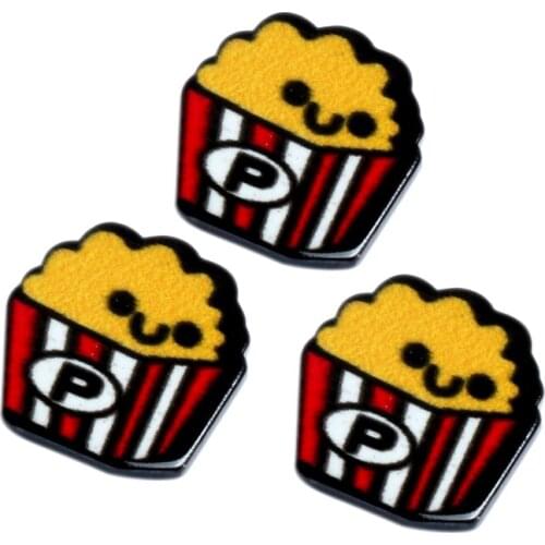 30Pcs Bear Cakes Acrylic Decoration Crafts Beads Flatback Cabochon Scrapbook DIY For Clothes Embellishments Accessories