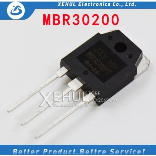 5PCS /10PCS /50PCS /100PCS MBR30200PT MBR30200 TO-3P 30A / 200V Schottky diode LED power adapter amplifier