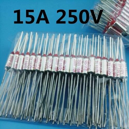 5PCS-10PCS / Fuse RY TF 140 250 165 235 175 157 Degrees 140C 250C 165C 235C 175C 157C 15A 250V Metal Thermal Fuse