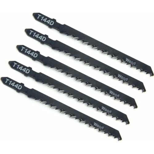 5Pcs T144D 100mm Jigsaw Blades Wood Cutter T-Shank Jig Saw Blade For Bosch Dewalt Hitachi Makita Festool