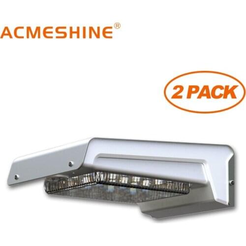 ACMESHINE Aluminum Alloy 120lumens 16 Led solar motion wall light (2pcs per pack)