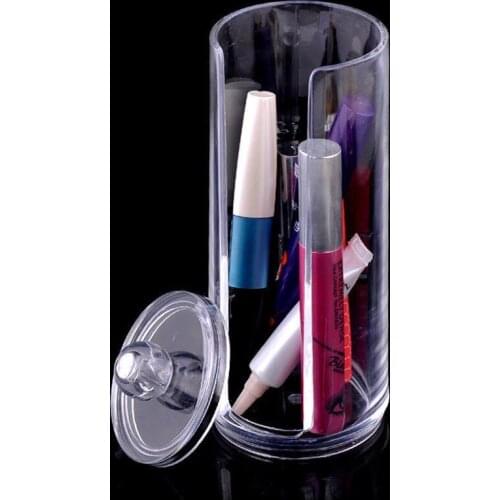 Acrylic Round Qtip Container Cosmetic Makeup Cotton Multifunctional Pad Organizer Jewelry Storage Box Holder and Candy Jars