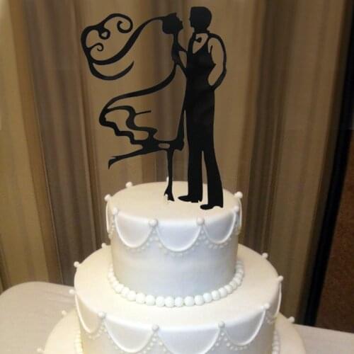 Acrylic The Bride Groom Funny Wedding Cake Decoration Wedding Cake Decorating Cake Topper OH011