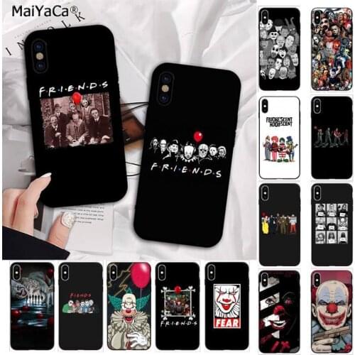 MaiYaCa Friends Halloween Horror Movies IT Clown Phone Case Cover for iPhone 11 pro XS MAX 8 7 6 6S Plus X 5S SE 2020 XR cover