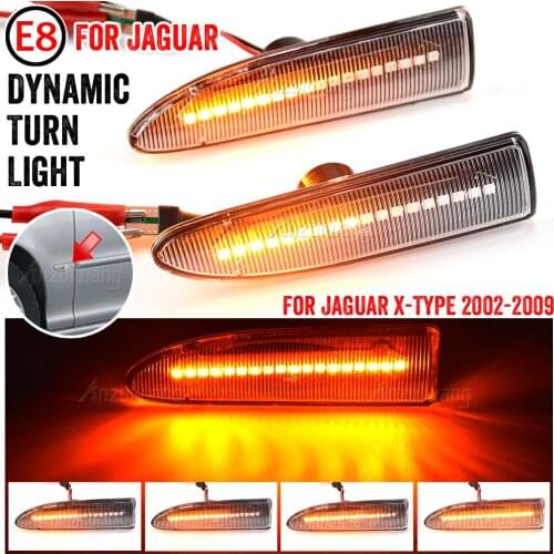 For Jaguar X-TYPE LED Side Marker Lamp Dynamic Amber Turn Signal Light 2002 2003 2004 2005-2009