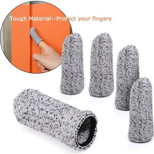 EHDIS 5 PCS Window Tint Film Tool Finger Protector Sleeve Set Vinyl Wrap Install Anti-Scratch Elastic Thumb Cover Working Gloves