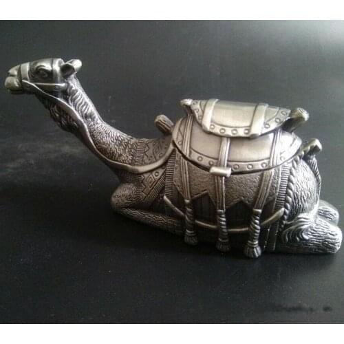 Exquisite Decorate Old Handwork Miao Silver Relievo Camel Pattern Jewel Box