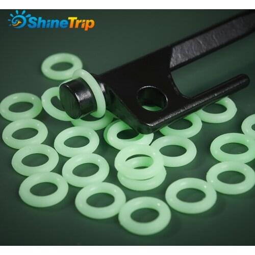 20/50Pcs Ground O-shaped Silicone Tent Nail Ring Luminous Fishing Rod Ring Fluorescent Night Light Outdoor Camping Accessories