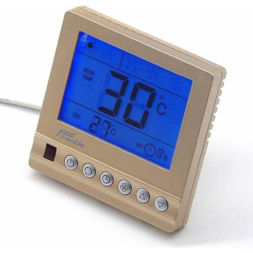 Room digital temperature controller thermostat Panel color golden